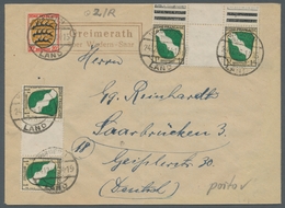 Saarland (1947/56) - Besonderheiten: "Greimerath über Wadern-Saar", Klarer Abschlag Des Landpoststem - Other & Unclassified