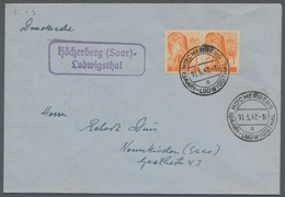 Saarland (1947/56) - Besonderheiten: "Höcherberg (Saar) - Ludwigsthal", Klarer Abschlag Des Landpost - Sonstige & Ohne Zuordnung