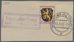 Saarland (1947/56) - Besonderheiten: "Irsch-Siedlung über Saarburg - Saar", Klarer Abschlag Des Land - Otros & Sin Clasificación