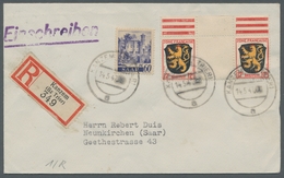 Saarland (1947/56) - Besonderheiten: "KANZEN (Bz. TRIER) A 14.5.47", Klar Auf Frankiertem Brief Nach - Otros & Sin Clasificación