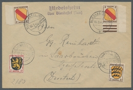 Saarland (1947/56) - Besonderheiten: "Medelsheim über Blieskastel (Saar)", Klar Auf Portorichtig Fra - Other & Unclassified
