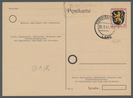 Saarland (1947/56) - Besonderheiten: "Neunkirchen über Türkismühle", Sauberer Abschlag Des Landposts - Other & Unclassified