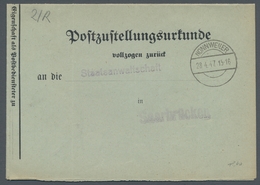 Saarland (1947/56) - Besonderheiten: NONNWEILER 28.4.47 (aptiert), Sauberer Abschlag Auf Postzustell - Other & Unclassified