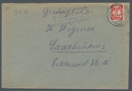 Saarland (1947/56) - Besonderheiten: "Noswendel über Wadern-Saar", Sauberer Abschlag Des Landpostste - Sonstige & Ohne Zuordnung