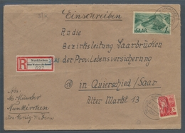 Saarland (1947/56) - Besonderheiten: NUNKIRCHEN über WADERN B 6/5.47 (aptiert), Sauberer Abschlag Au - Other & Unclassified