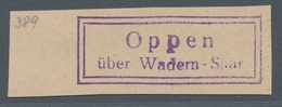 Saarland (1947/56) - Besonderheiten: "Oppen über Wadern-Saar", Klarer Abschlag Des Landpoststempels - Other & Unclassified