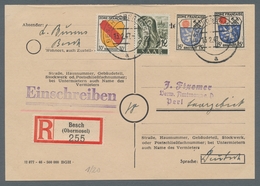 Saarland (1947/56) - Besonderheiten: PERL (MOSEL) B 13.2.47, Klarer Abschlag Als Ankunftsstempel Rs. - Sonstige & Ohne Zuordnung