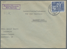 Saarland (1947/56) - Besonderheiten: "Rammelfangen über Saarlouis", Klarer Abschlag Des Landpoststem - Other & Unclassified