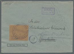 Saarland (1947/56) - Besonderheiten: SAARBRÜCKEN 3 M 13.12.45, Sauber Neben Ra2 "Gebühr Bezahlt" Auf - Other & Unclassified