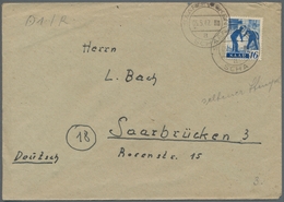 Saarland (1947/56) - Besonderheiten: SAARBRÜCKEN SCHA 05.5.47, Sauber Auf Mit EF Saar I Frank. Orts- - Sonstige & Ohne Zuordnung