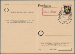 Saarland (1947/56) - Besonderheiten: "Saarburg 3" (rotlila) Neben SAARBURG (BZ. TRIER) 1 D 2.6.47, S - Other & Unclassified