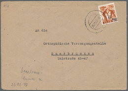 Saarland (1947/56) - Besonderheiten: (SAARLOUIS) A 23.12.47, Klar Auf Mit EF Saar II Frank. Bedarfsb - Sonstige & Ohne Zuordnung