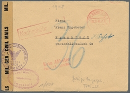 Saarland (1947/56) - Besonderheiten: 18 SAARLOUIS 1 03.8.46, Klarer Abschlag In Rot Auf Zensiertem N - Other & Unclassified