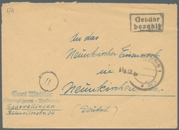 Saarland (1947/56) - Besonderheiten: "Saarlouis 1" (Not-Gummistempel In Schwarz), Sauber Neben Ra2 " - Other & Unclassified