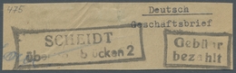 Saarland (1947/56) - Besonderheiten: "SCHEIDT über Saarbrücken 2", Klarer Abschlag Des Landpoststemp - Sonstige & Ohne Zuordnung