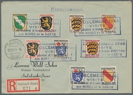 Saarland (1947/56) - Besonderheiten: SULZBACH (SAAR) 22.12.45, Klarer Abschlag Auf Mit Frz. Zone Fra - Other & Unclassified