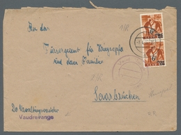 Saarland (1947/56) - Besonderheiten: "Vaudrevange über Saarlouis" Neben Stummem -3.4.48 A, Klare Abs - Other & Unclassified