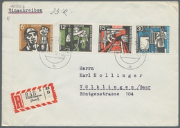 Saarland (1947/56) - Besonderheiten: VÖLKLINGEN (SAAR) H -8.10.57, Klar Auf Frank. R-Brief In Sehr G - Sonstige & Ohne Zuordnung