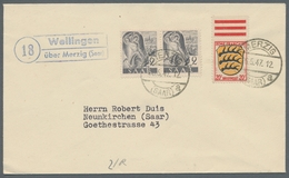 Saarland (1947/56) - Besonderheiten: "18 Wellingen über Merzig (Saar)", Sauberer Abschlag Des Landpo - Sonstige & Ohne Zuordnung