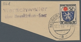 Saarland (1947/56) - Besonderheiten: "Werschweiler über Neunkirchen-Saar", Klarer Abschlag Des Landp - Other & Unclassified