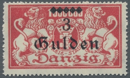 Danzig: 1923, "3 Gld. Auf 1 Mio. Mit Aufdruck-PLF II", Postfrischer Wert In Tadelloser Erhaltung, Ge - Other & Unclassified