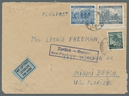 Dt. Besetzung II WK - Böhmen Und Mähren: 1940, Luftpostbrief In Die USA Aus Brünn 10.XII.41. Einen T - Occupation 1938-45