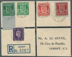 Dt. Besetzung II WK - Guernsey: 1942, Deusche Besetzung Guernsey, Ungewöhnlicher Brief Mit ½ Und 1 P - Besetzungen 1938-45