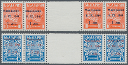 Dt. Besetzung II WK - Mazedonien: 1944, Aufdrucke Auf Bulgarien, 1 L. Auf 10 St. Und 3 L. Auf 15 St. - Ocupación 1938 – 45
