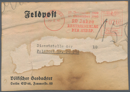 Feldpost 2. Weltkrieg: 1941 Feldpost-Zeitungspaket-Adresse Für 10 Exemplare Von Der Heimat An Die Fr - Other & Unclassified