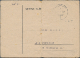 Feldpost 2. Weltkrieg: FELDPOST II. WELTKRIEG, INSEL RHODOS. Funkmitteilungskarte Bedarfsgebraucht N - Other & Unclassified