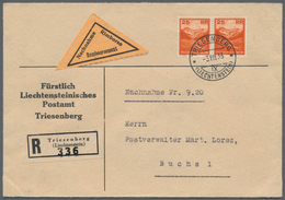 Feldpost 2. Weltkrieg: 1933, 25 Rp. Im Paar Als MiF Auf Nachnahme-R-Brief Mit Ankunftsstempel - Other & Unclassified