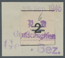 Deutsche Lokalausgaben Ab 1945: GROSSRÄSCHEN: 1945, Vorläufer 6 Pfennig Uhrzeitzettel Ungezähnt Auf - Other & Unclassified