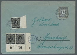 Alliierte Besetzung - Gemeinschaftsausgaben: 1946, "2 Pfg. Ziffer Mit Druckerzeichen F 4,5 Mm", Saub - Autres & Non Classés