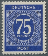 Alliierte Besetzung - Gemeinschaftsausgaben: 1946, "75 Pfg. Ziffer Dunkellilaultramarin", Postfrisch - Otros & Sin Clasificación