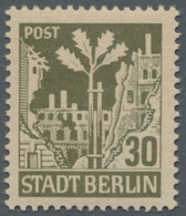 Sowjetische Zone - Berlin Und Brandenburg: 1945, "30 Pfg. Bräunlicholiv Auf Graurosa Getöntem Papier - Autres & Non Classés