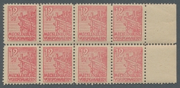 Sowjetische Zone - Mecklenburg-Vorpommern: 1946; 12 Pfg, Mittelrosa - 45 Postfrische Exemplare, Jede - Other & Unclassified
