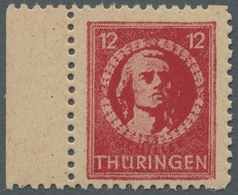 Sowjetische Zone - Thüringen: 1945, "12 Pfg. Unter UV Dunkelbräunlichrot Auf "v"-Papier", Postfrisch - Autres & Non Classés