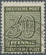 Sowjetische Zone - West-Sachsen: 1945, "30 Pfg. Bräunlicholiv", Sauber Gestempelter Wert In Tadellos - Otros & Sin Clasificación