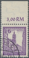 Sowjetische Zone - West-Sachsen: 1946, "6 Pfg. Dunkelrotviolett", Sauber Gestempelter Oberrandwert I - Autres & Non Classés