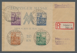 Sowjetische Zone - West-Sachsen: 1946, "Messeblock Mit Wasserzeichen X", Sauber Mit Viermal SST Gest - Other & Unclassified