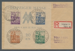 Sowjetische Zone - West-Sachsen: 1946, "Messeblock Mit Wasserzeichen X", Sauber Mit Viermal SST Gest - Autres & Non Classés