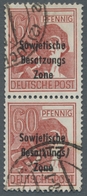 Sowjetische Zone - Allgemeine Ausgaben: 1948, "60 Pfg. Braunrot", Im Paar Sauber Gestempelt Aus Dem - Autres & Non Classés