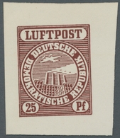 DDR: 1956 (ca.), 3 Verschiedenfarbige Ungezähnte Entwürfe Für Eine Nichtverausgabte Luftpostmarke Au - Unused Stamps