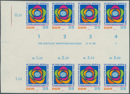 DDR: 1968, Weltfestspiele Der Jugend Und Studenten In Sofia 25 Pf. 'Emblem Der Weltfestspiele' In 6 - Unused Stamps