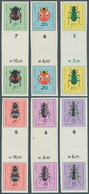 DDR: 1968: DDR, Käfer UNGEZÄHNT In Originalfarben, 6 Werte Komplett In Senkrechten ZWISCHENSTEGPAARE - Unused Stamps