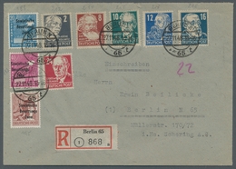 Berlin - Vorläufer: 1948, Zwölf Mit SBZ Maschinenaufdruck Oder/und "Köpfe I" Frankierte Belege Als V - Covers & Documents