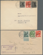 Berlin: 1948, "2 Bis 12 Und 16 Pfg. Schwarzaufdruck" In Unterschiedlichen Stückzahlen Auf Insgesamt - Lettres & Documents