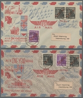 Berlin: 1949, "Rotaufdruck", Zusammenstellung Von Insgesamt Elf Frankierten Belegen In Guter/sehr Gu - Covers & Documents