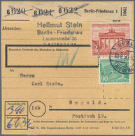 Berlin: 1950: Paketkarte über Drei Pakete Ab Berlin-Friedenau 1 30.8.50 Nach Nagold, Ankunft 4.10.50 - Covers & Documents