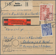 Berlin: 1952: Paketkarte (Bugsp.) Für Ein Schnellpaket 7,5 Kg In Die 4. Zone 375 – 750 Km – Gebühr N - Covers & Documents